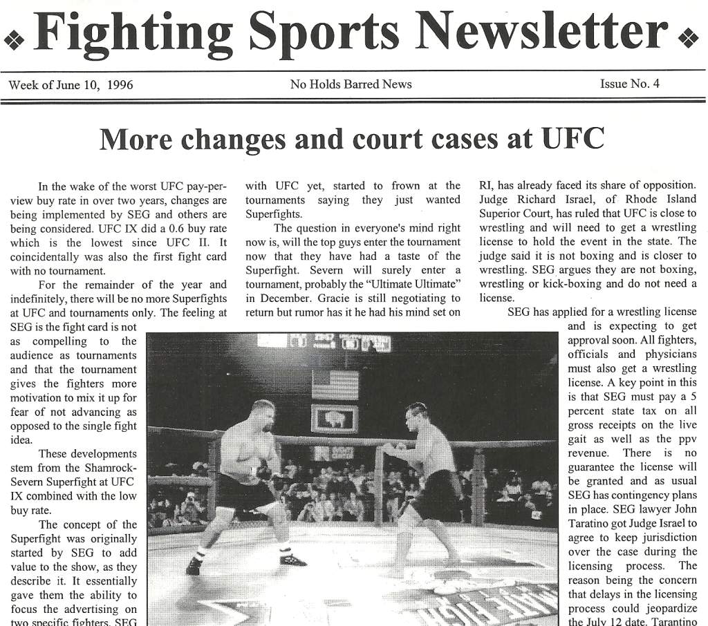 06/96 Fighting Sports Newsletter